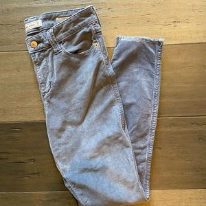 Abercrombie Mid Rise Blue-Grey corduroy Pants